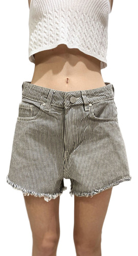 Short Jean Isostasia Tiro Alto Rígido Calce Perfecto Premium