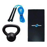 Set Crossfit Colchoneta +pesa Rusa Kettlebell 6kg + Lazo