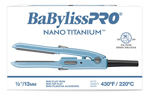 Plancha Babyliss Pro Mini 7/8 Nano Titanium 420 °f