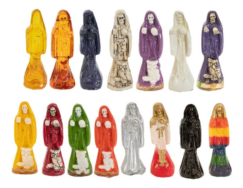 Imagen Santa Muerte Mini Preparadas Y Ritualizadas 15 Pz.