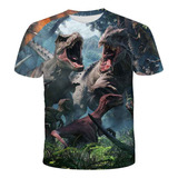 Camiseta Con Estampado 3d Dinosaurios Parque Jurás [u]