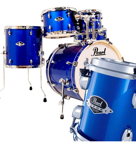 Bateria Pearl Export Shell Pack 5 Peças Combumbo 20¨ Azul