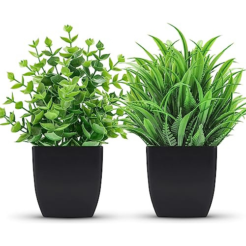 2 Paquetes De Plantas Falsas Pequeñas Plantas Artifici...