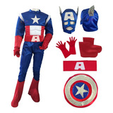Disfraz Capitán América Traje Cosplay Superhéroe Capitan 
