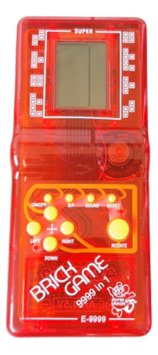Mini Game De Mão Retrô Portátil Com 9999 Jogos Cor Vermelho