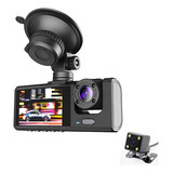 Câmera Veicular Hd 1080p 3 Lentes Vison Filmadora Carro E
