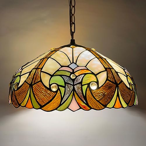 Lámpara Colgante Tiffany De 16  De Ancho, Iluminación...
