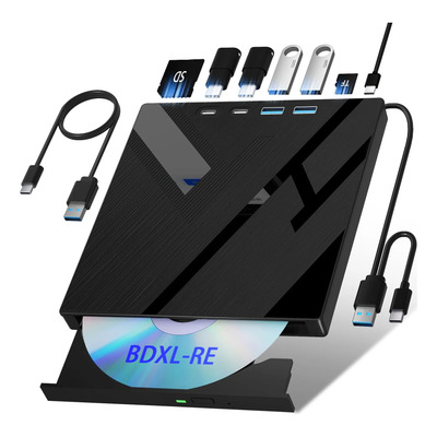 Unidad Optica Blu-ray Wbacon Externa, Usb 3.0, Alta Capacida | Envío gratis