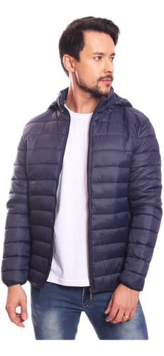 Jaqueta Puffer Bobojaco Masculina Alcochoada Touca Removível