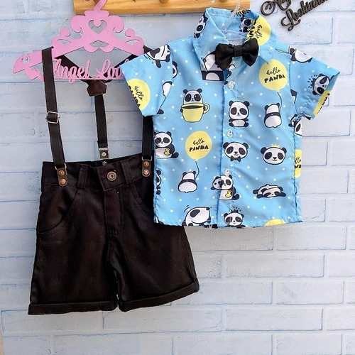 Conjunto Menino Aniversário Temático Panda