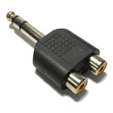 Adaptador Conector  Plug 6.5mm Estereo A 2 Jack Rca (hembra)