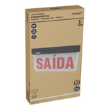 Led Emergencia Placa Saida Preto E Vermelho 40l 5h Avant