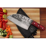 Cuchillo De Chef Oficial De Cocina Serbia Forjado A Mano