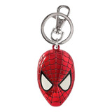 Llavero Metalico Máscara De Spiderman Muticolor Marvel