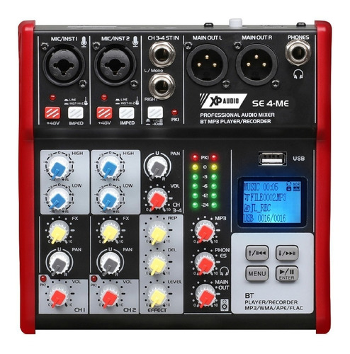 Consola De Sonido 4 Canales Bluetooth Mp3 Fx Grabación