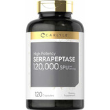 Enzimas Digestivas Serrapeptase 120,000 Spu 120 Caps Sabor Nd