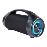 Parlante Portatil Aiwa Bluetooth 5.0 Tws Luz Led Rgb Agua ® Color Negro