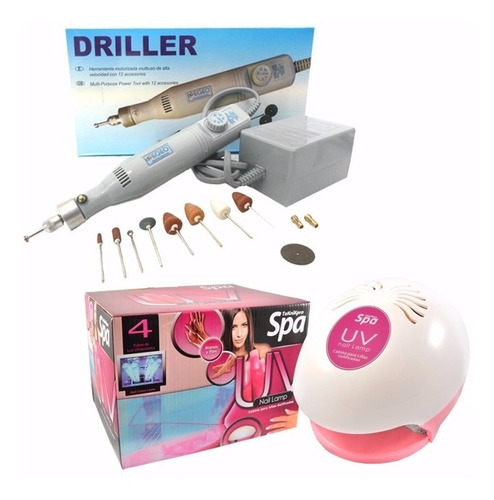 Combo Cabina Uv Uñas + Torno Driller Egeo Manicuria