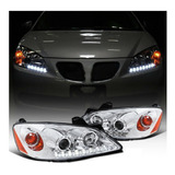 Pontiac G6 2005 - 2010 Juego Faros Proyector Lupa Leds Crom