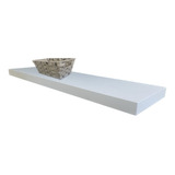 Repisa Flotante 80cms Blanco Nieve - Anclajes De Seguridad