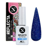 Reflecta Glitter Gel Para Uñas, Elige Color. Studio Nails Color Azul No. 3