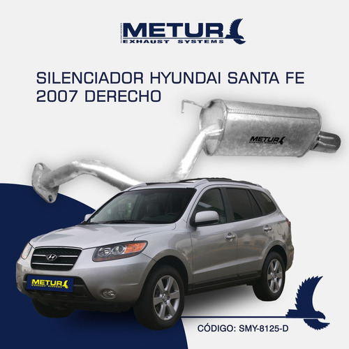 Silenciador Hyundai Santa Fe Derecho 2007/12 Foto 5