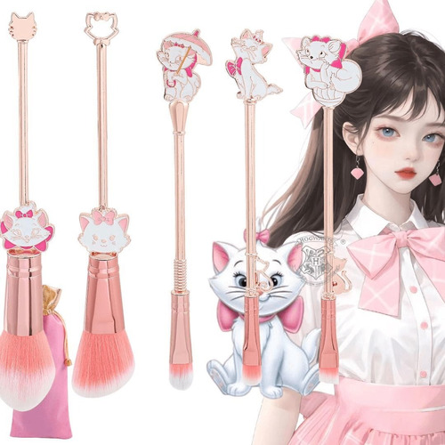 Kawaill! ~set 5pzs Brochas Disney De Gatita Marie/metal