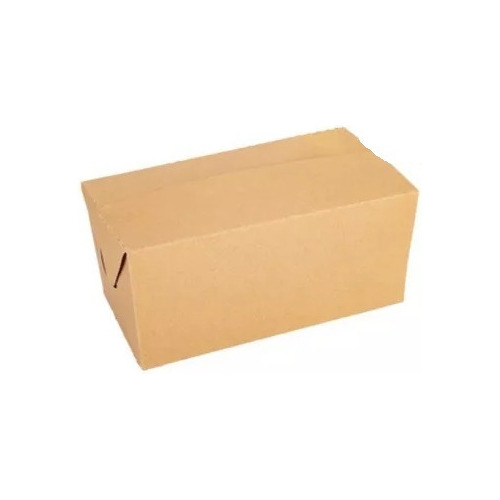 Cajas Carton Take Away Chica Blanco-maron X 50 Un 