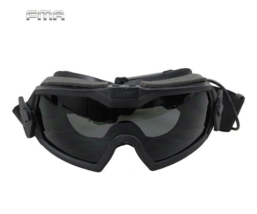 Óculos Goggles Fma Com Cooler Airsoft Paintball Cor Preto