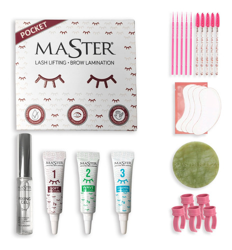 Kit Master Pocket Lash Lifting E Brow Lamination Para Cílios