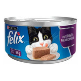 Alimento Felix Para Gato Adulto Sabor Pavo Y Menudencias En Lata De 156g