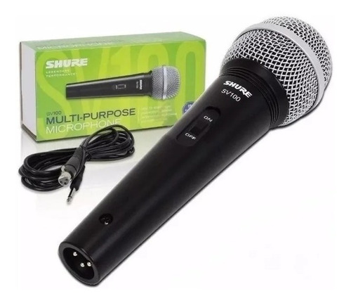 Microfone Shure Sv100 Vocal Dinâmico Cardióide Original + Nf