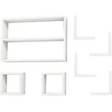 Kit 7 Nicho Prateleira Sala Mdf Branco 10cm Profundidade.