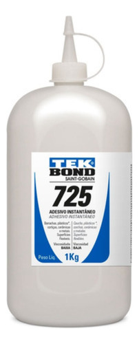 Cola Adesivo Instantânio 725 Tek Bond Kg Com Bico Aplicador