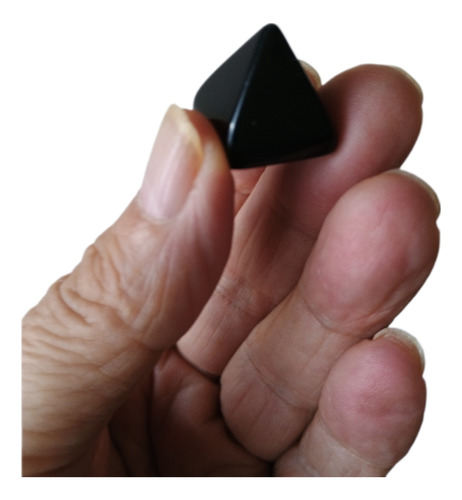 Mini  Pirámide De Obsidiana Natural 18x16 Mm