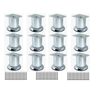 Caja De 120 Pata Elevador Metálica 5 Cm Tubular Cromo | Envío gratis
