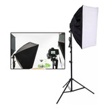 Kit Luz Contínua Soft Box 50 X 70 Soquete E27 + Tripe 2m 