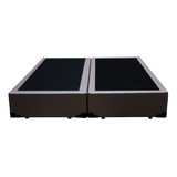 Base Cama Box Queen Bipartido Sintético Marrom - 158x198x39