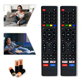 Kit 2 Controle Para Tv Philco Smart Netflix Globoplay Prime