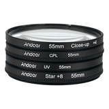 Placa Uv Sony Uv+cpl+close-up+4 Close-up Andoer Canon Kit