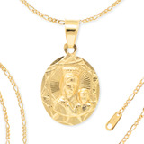 Collar Con Medalla De La Virgen Del Carmen En Chapa Oro 22k 