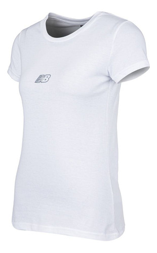 Remera New Balance Essentials Tee Crema Gris Mujer