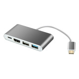 Hub Usb 5 En 1 - Usb Tipo C, Hdmi, Usb 2.0, Usb 3.0