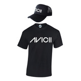 Camiseta Y Gorra Avicii Hombre 100%algodon