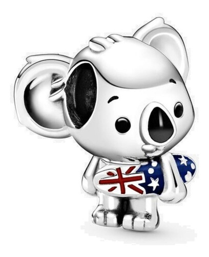 Dije Charm Pandora Koala Surf Australia Plata S925 Original