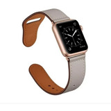 Correa Cuero Gris 100% Genuino Apple Watch 38mm Y 40mm