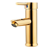 Torneira Banheiro Monocomando Misturador Dourada Baixa Xingu Acabamento Brilhante Cor Dourado