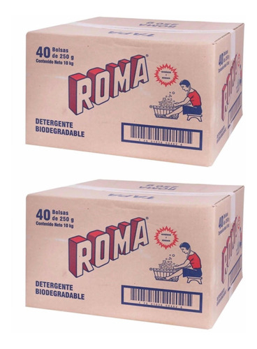 Caja Jabón Roma En Polvo 80 Bolsas De 250g C/u