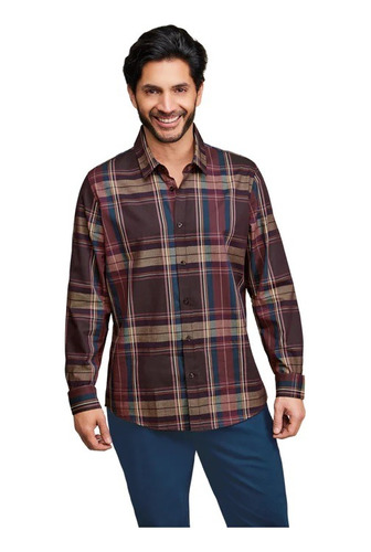 Camisa Caballero Café  960-48