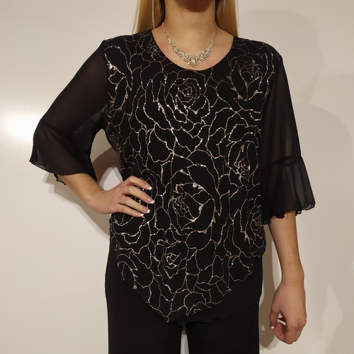 Blusa De Seda ,de Fiesta Talles Grandes